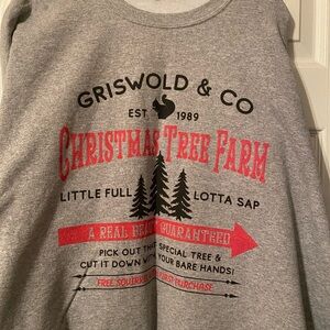 Gildan Gray Christmas Tree Farm adult Sweatshirt